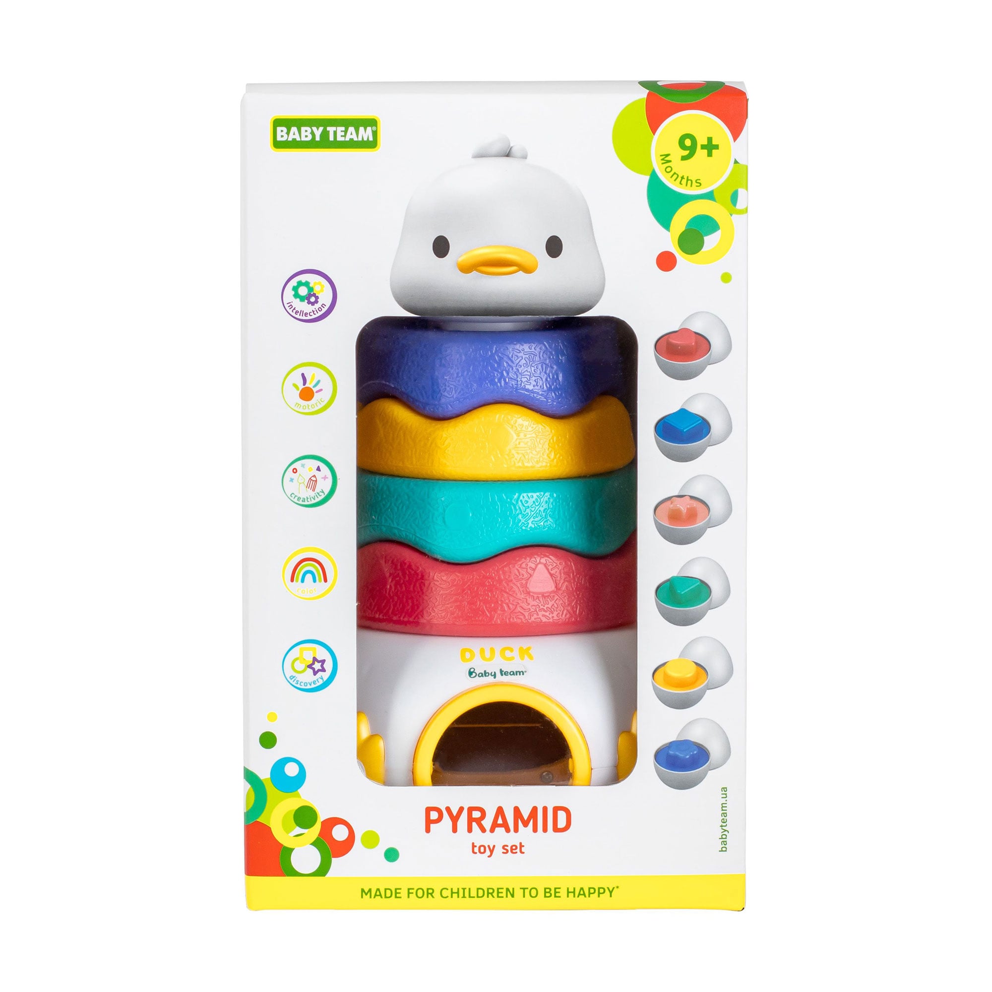 Дитяча розвивальна іграшка Baby Team Pyramid Toy Set, від 9 місяців (8681)